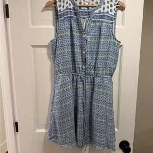 GAP Blue and White Patterned Mini Dress
